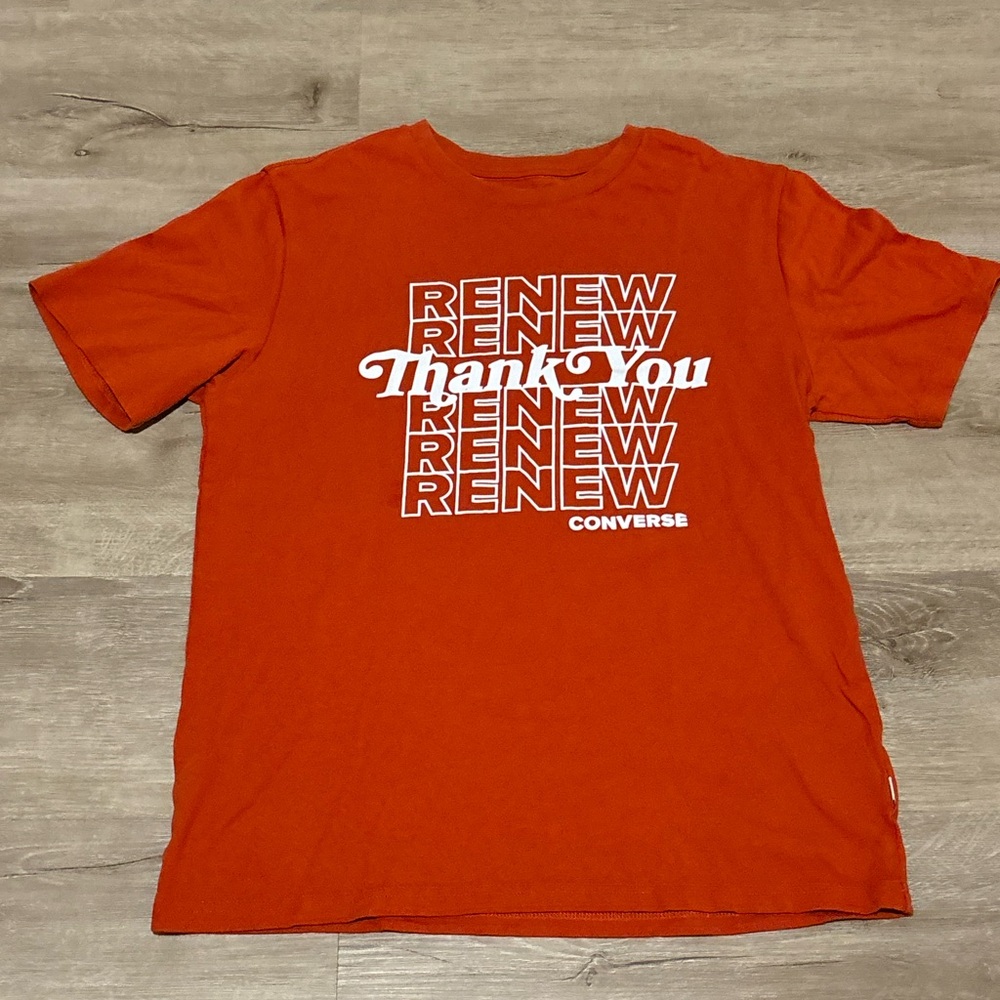Converse “Renew Thank You” Orange Graphic T-Shirt